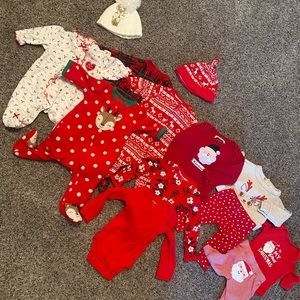 Large newborn-3month Christmas Girl bundle
